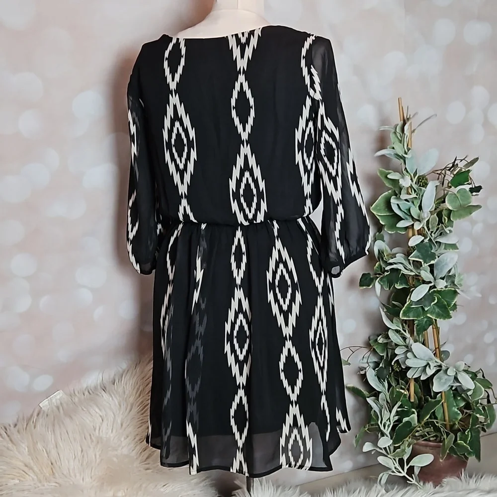 A. Byer | Black Tribal Print Dress - Picture 3 of 9